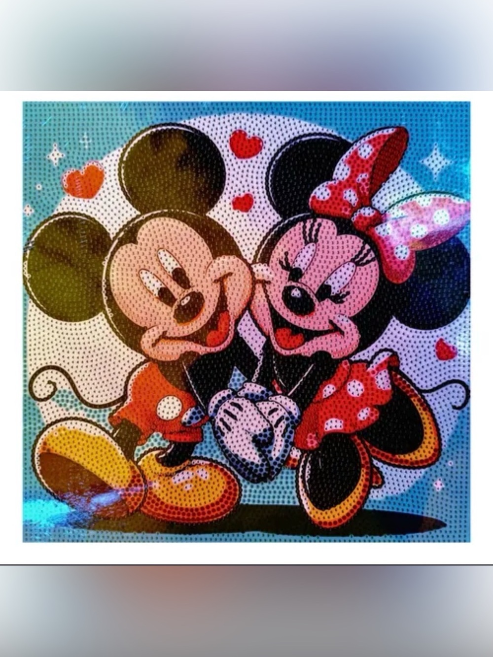 NWT Mickey & Minnie Mouse DIY 5D Diamond Art Kit 12” x 12” Canvas Ready to Hang